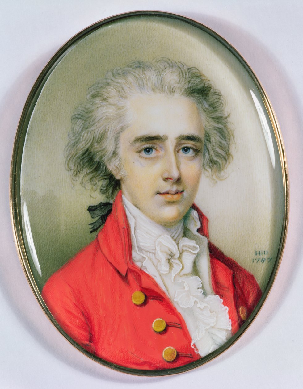 Miniatyrportrett av en mann, 1787 (wc på elfenben) av Diana Dietz