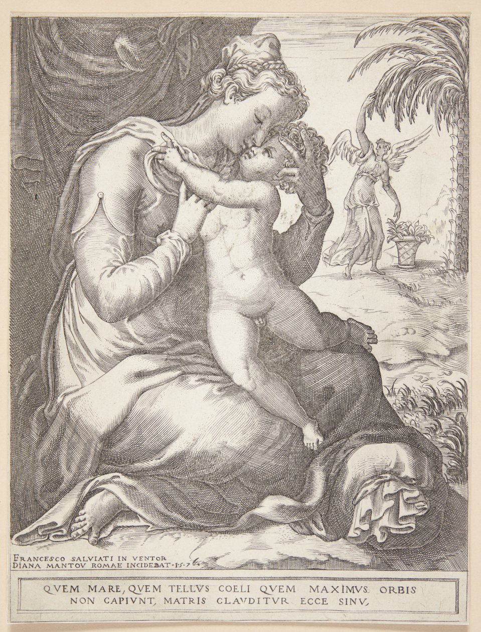 Jomfru Maria med barnet av Diana Scultori