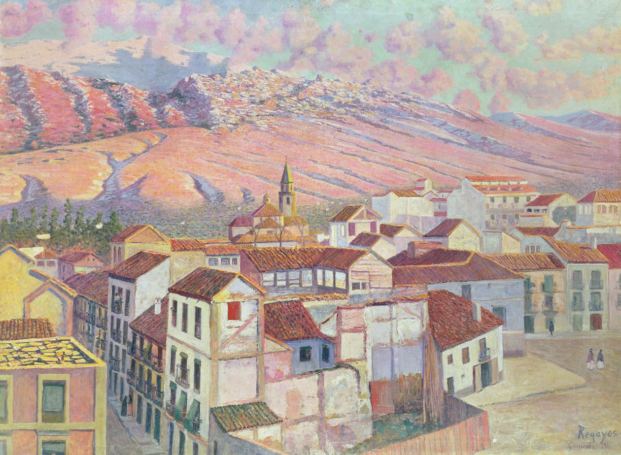 Utsikt over Granada av Diario or Dario de Regoyos y Valdes