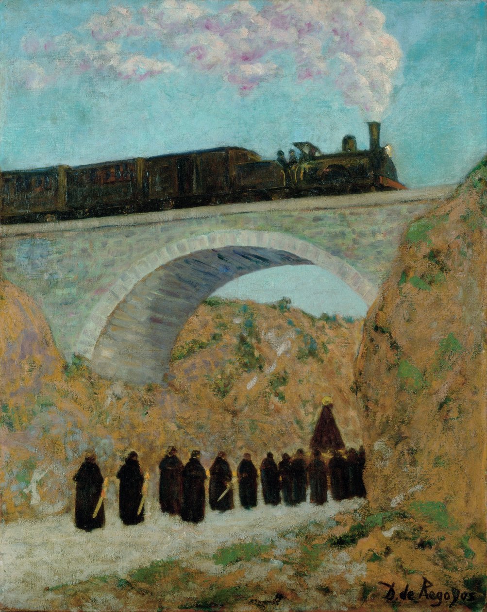 Langfredag ​​i Castilla (Spania) - Maleri av Dario de Regoyos y Valdes (1857-1913) av Diario or Dario de Regoyos y Valdes