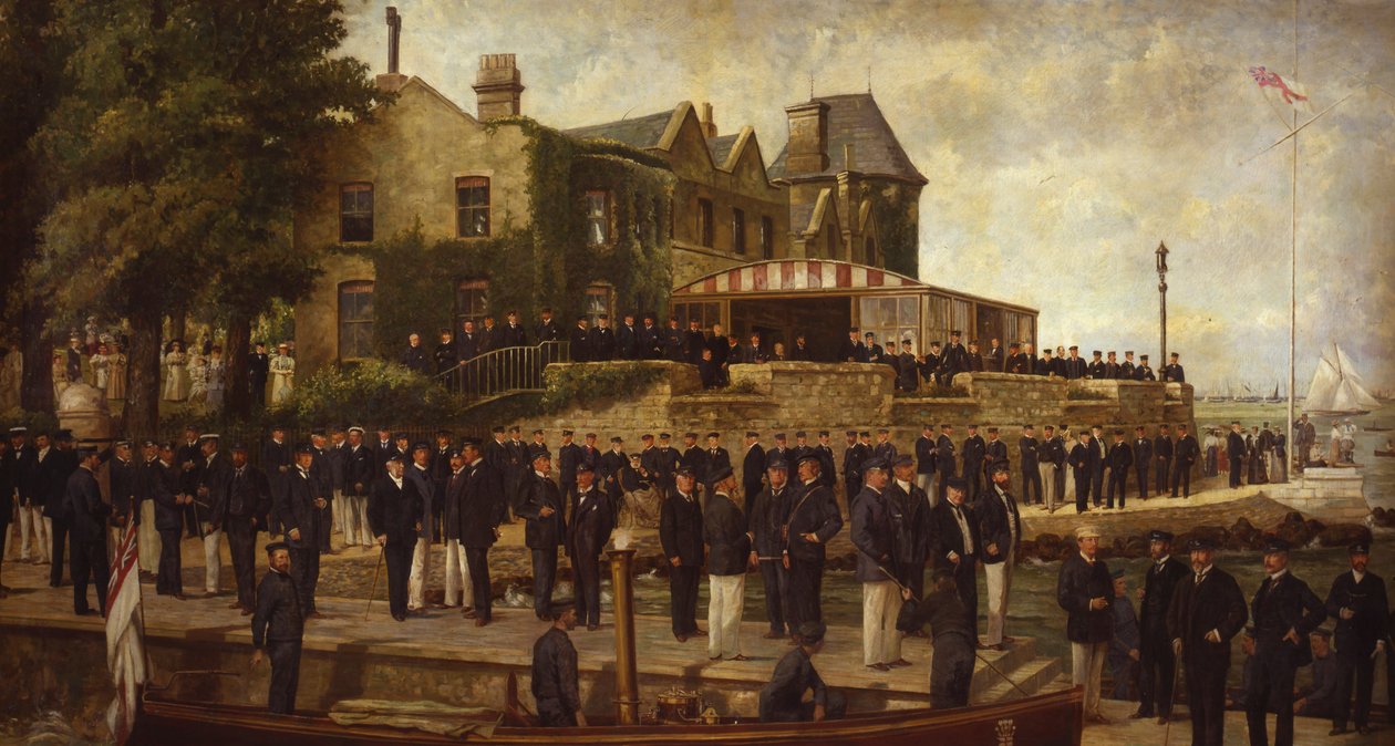 Sammensatt portrett av medlemmer av Royal Yacht Squadron, 1895 av Dickinson and Foster