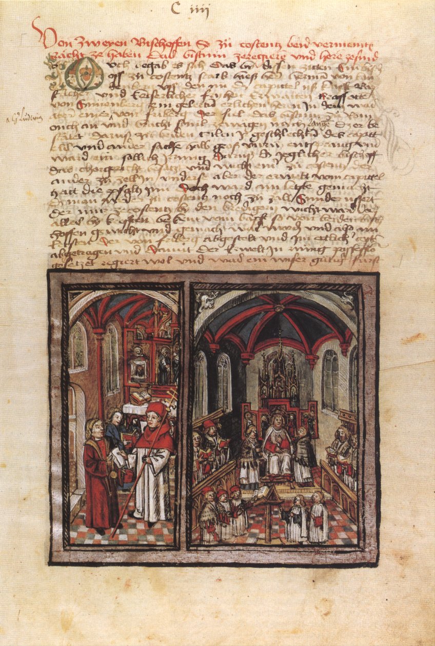 Constance bispedømme i 1474 av Diebold Schilling the Younger