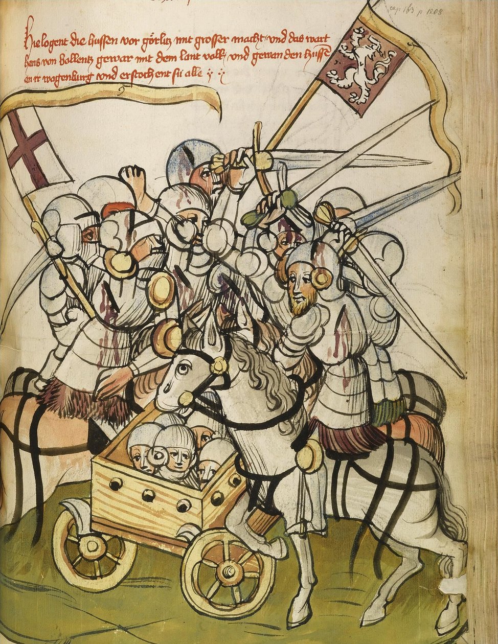 Hussite War From: The life and times of the Emperor Sigismund av Eberhard Windeck, ca. 1450 av Diebold, Lauber