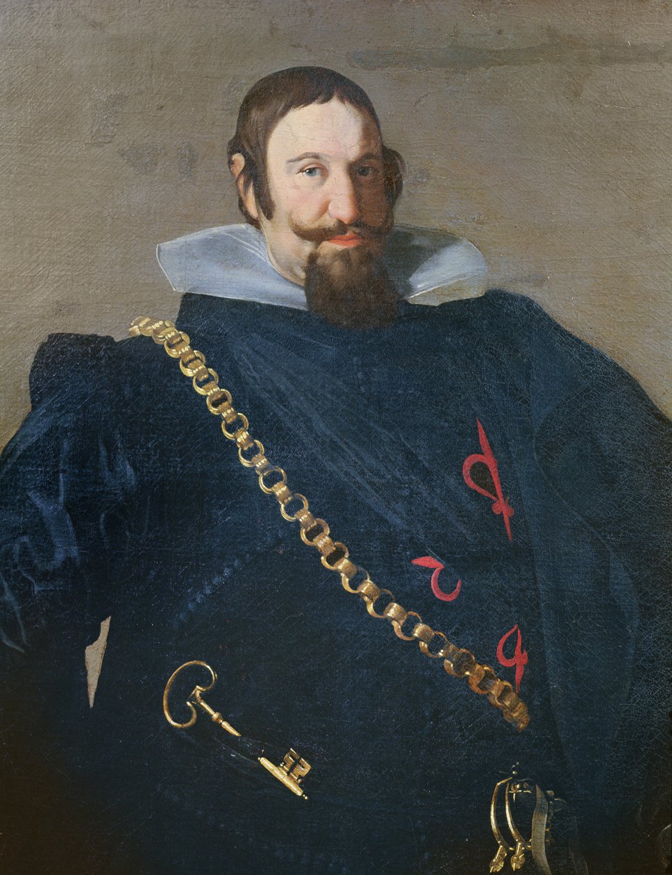 Hertugen av Olivares detalj av overkroppen, 1624 olje på lerret av Diego Velázquez