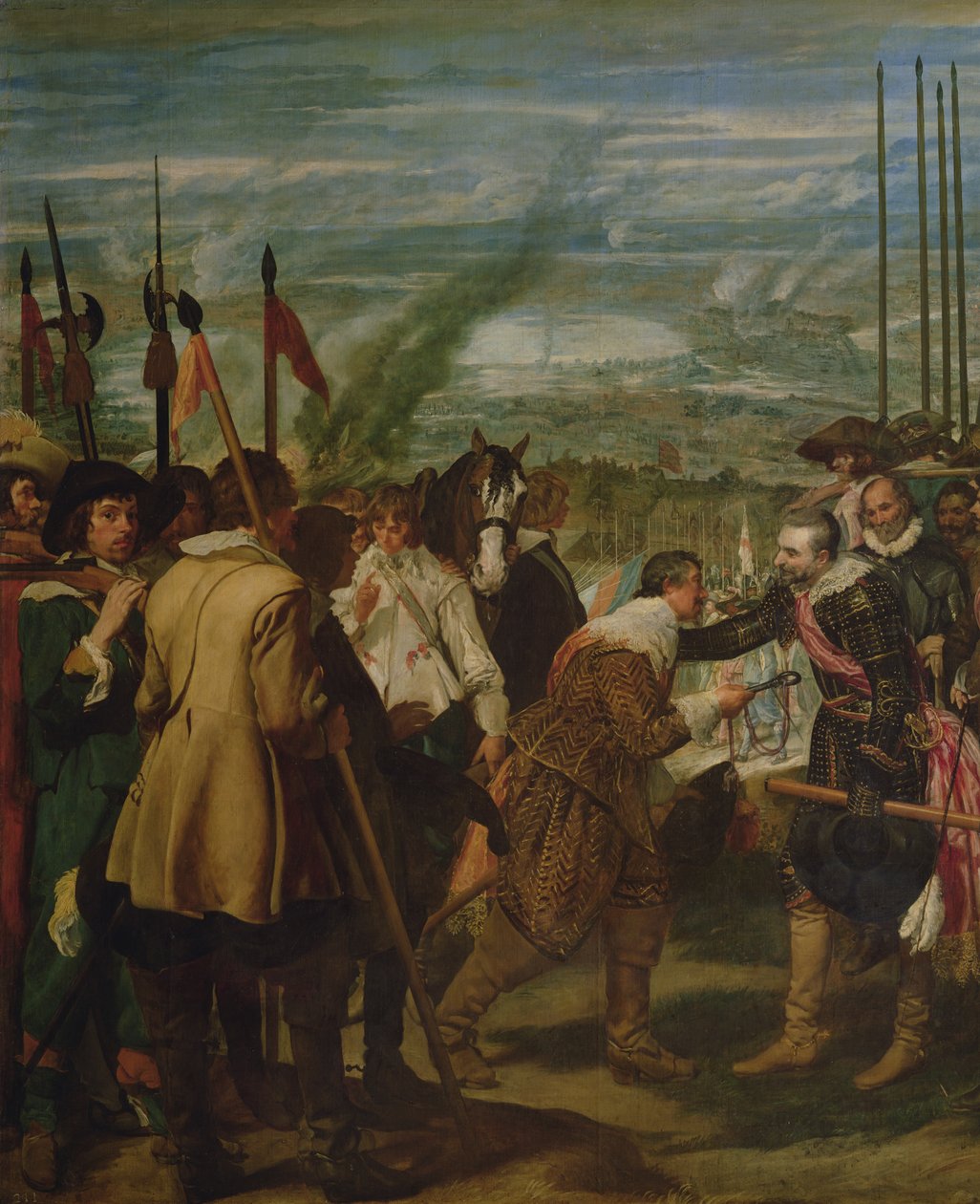 The Surrender of Breda, 1625, ca. 1635 olje på lerret detalj av 30730 av Diego Velázquez