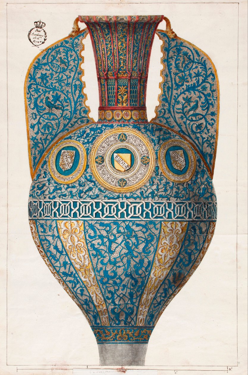 Nasrid vase av skjold. av Diego Sánchez Sarabia