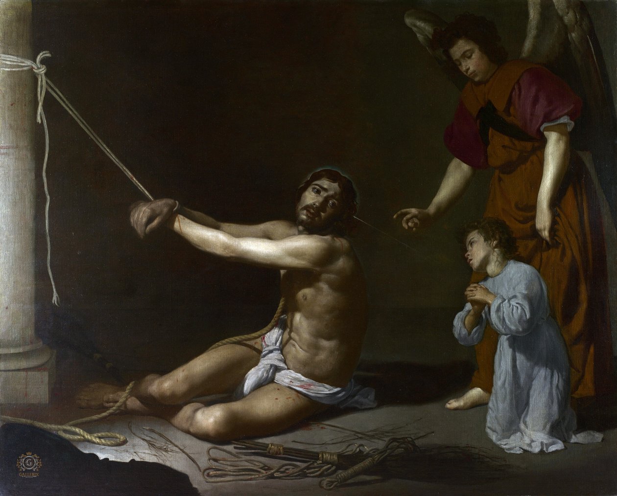 Bundet Kristus og kristen sjel av Diego Velázquez