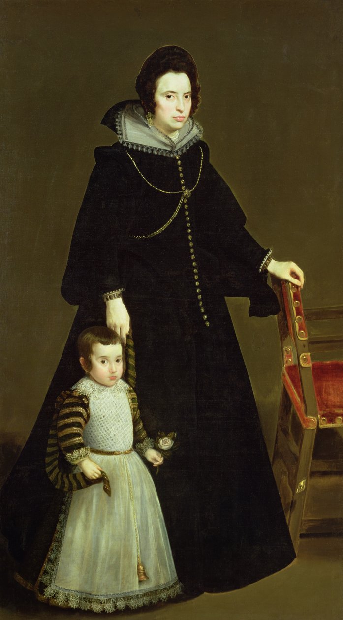 Dona Antonia de Ipenarrieta y Galdos (1599-1635) og hennes sønn, ca. 1631 av Diego Velázquez