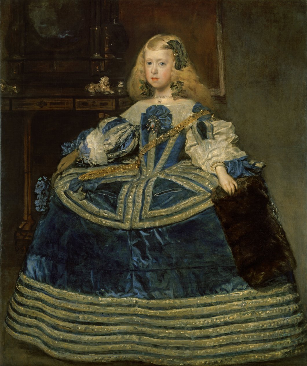 Infanta Margarita Teresa i en blå kjole av Diego Velázquez