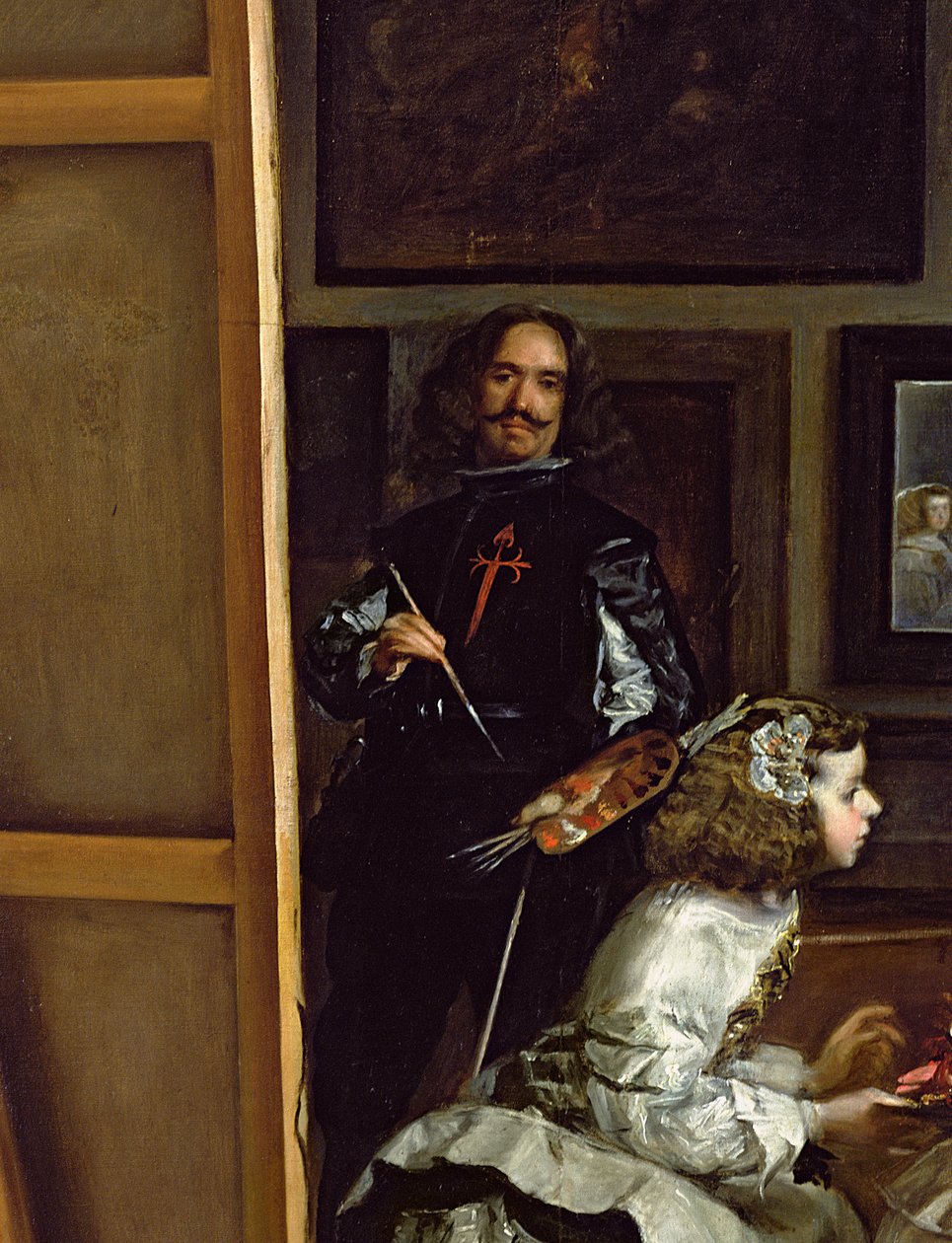 Las Meninas eller The Family of Philip IV, ca. 1656 (detalj av 405) av Diego Velázquez