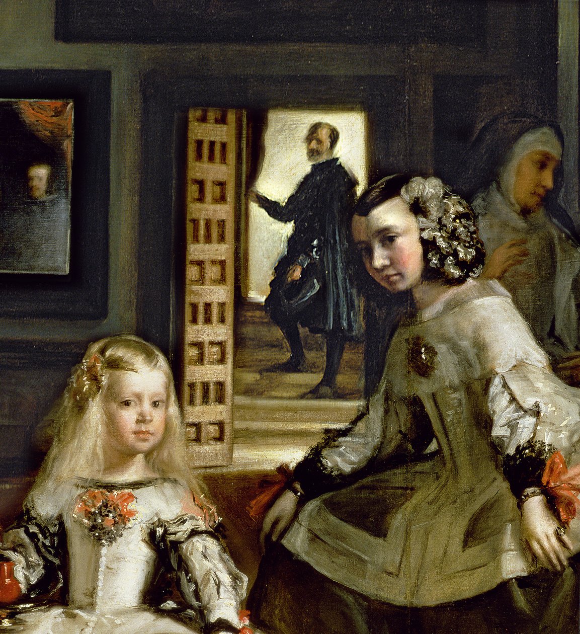 Las Meninas eller The Family of Philip IV, ca. 1656 (detalj av 405) av Diego Velázquez