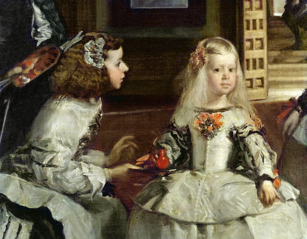 Las Meninas eller familien til Philip IV, ca. 1656 (detalj) av Diego Velázquez