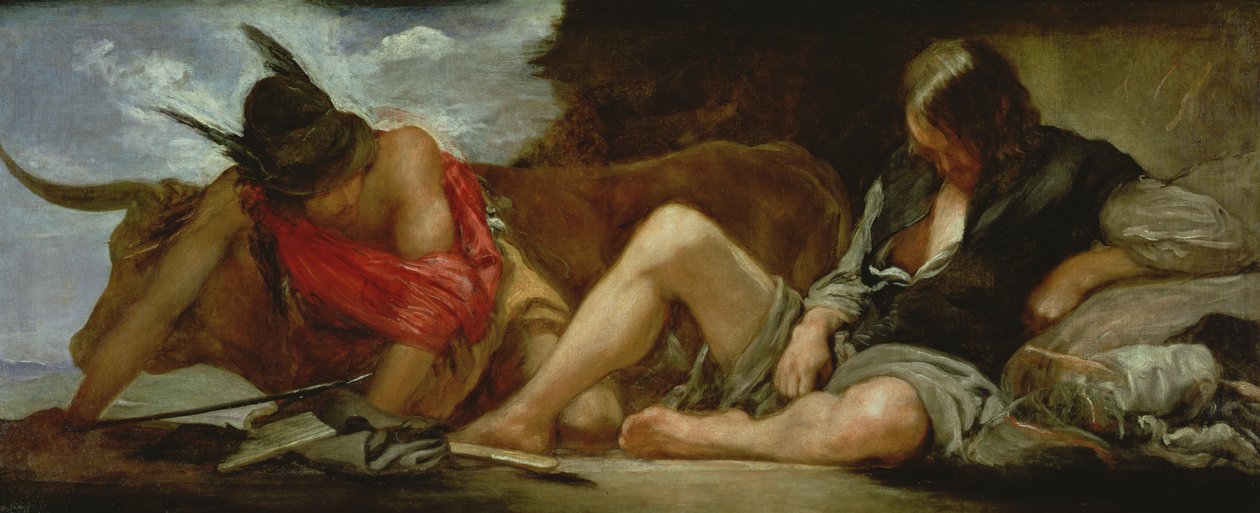 Merkur og Argus, ca. 1659 av Diego Velázquez