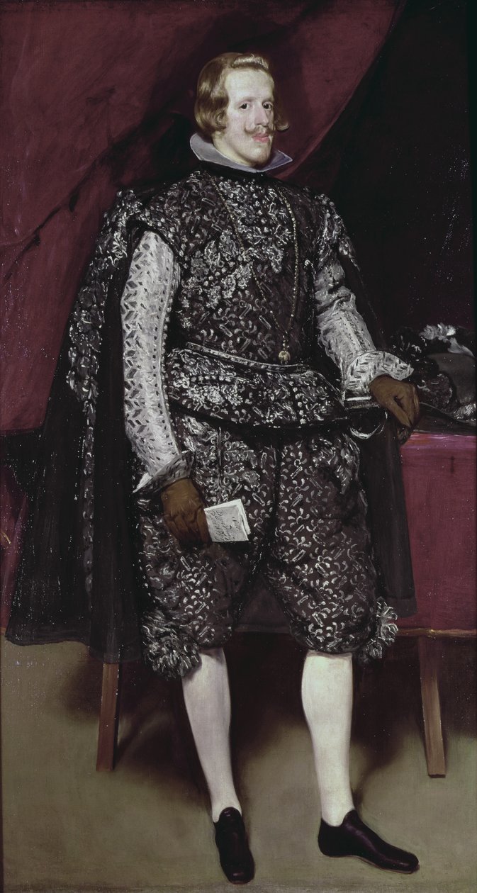 Filip IV (1605-65) av Spania i brunt og sølv, ca. 1631-2 av Diego Velázquez