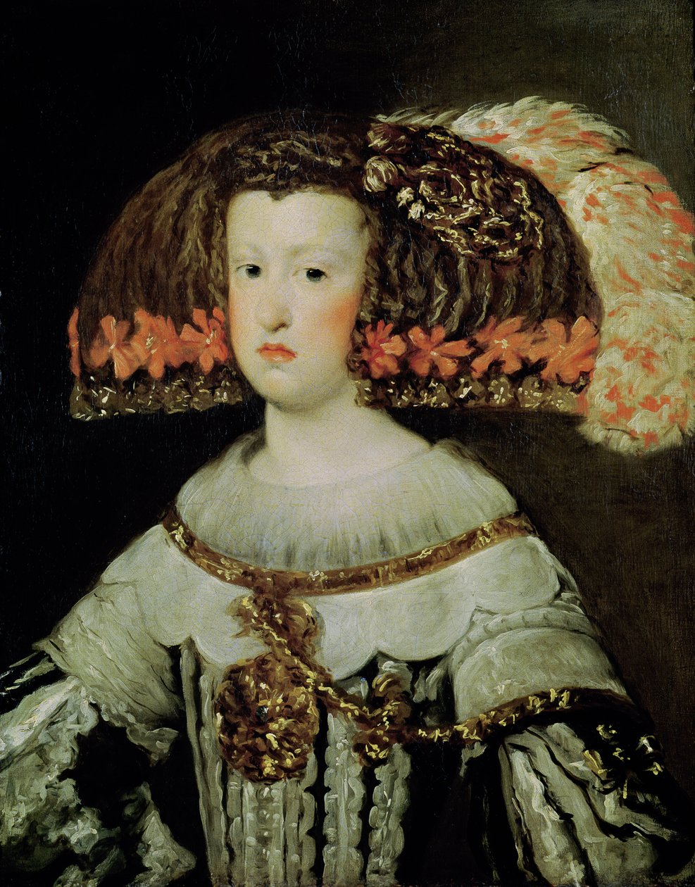 Portrett av dronning Maria Anna (1635-96) av Spania av Diego Velázquez