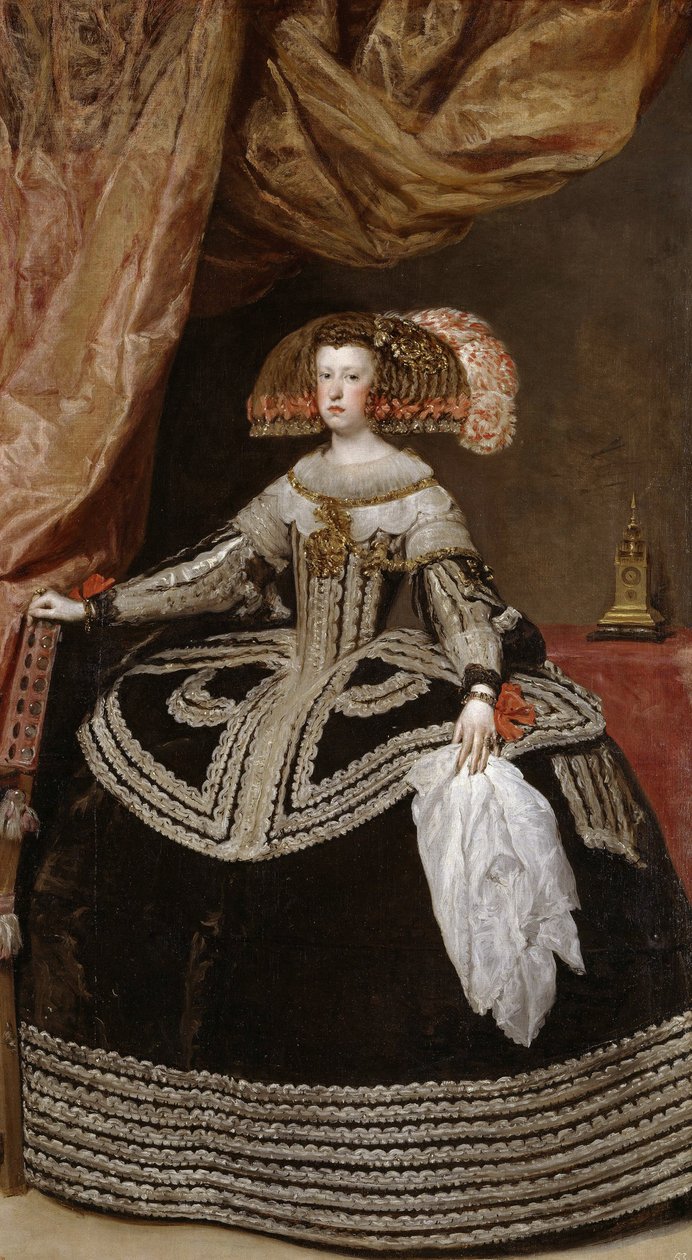 Dronning Maria Anna (1634-96) av Østerrike, 1652 av Diego Velázquez