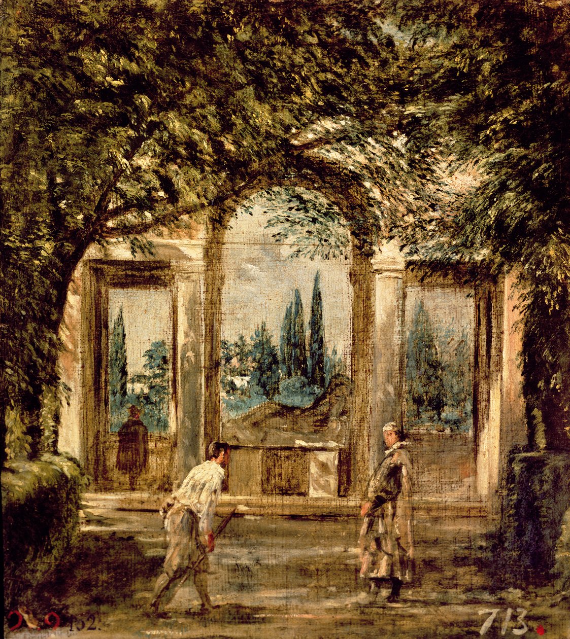 Hagene til Villa Medici i Roma, ca. 1650-51 av Diego Velázquez