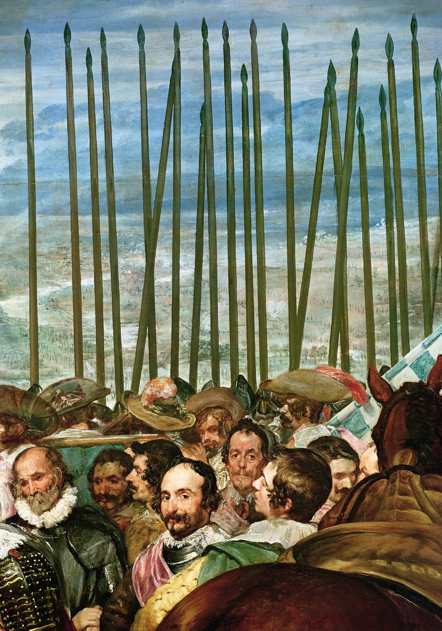 The Surrender of Breda, 1625, detalj av soldater med lanser, ca. 1635 (se også 30730) av Diego Velázquez
