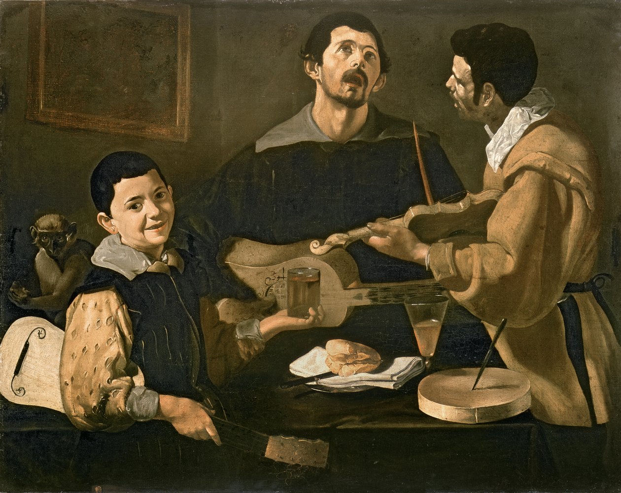 Tre musikere, 1618 av Diego Velázquez