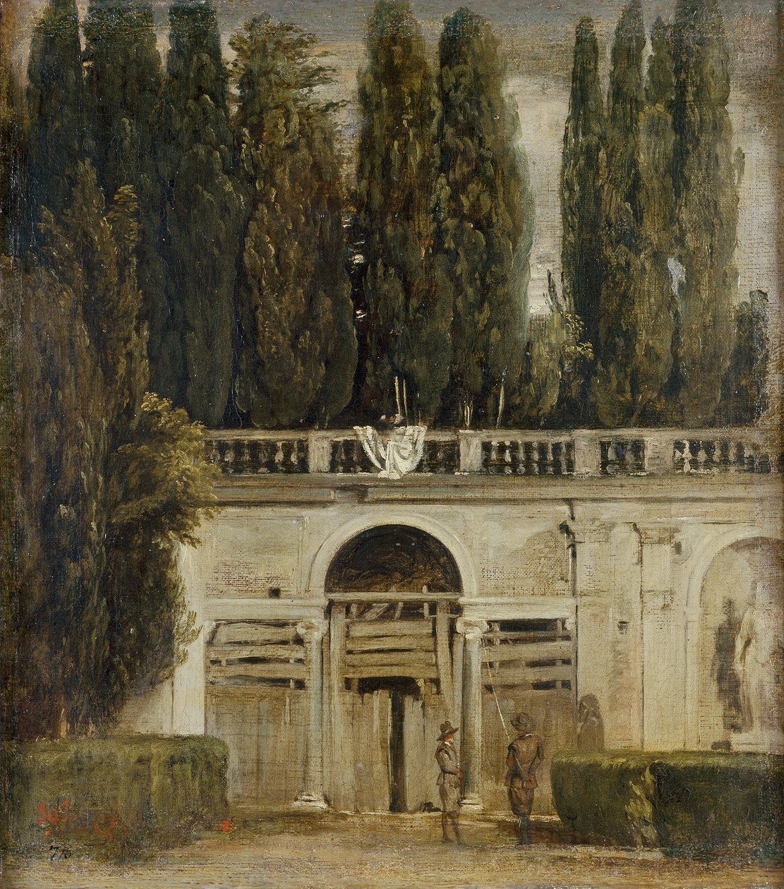 Utsikt over hagen til Villa Medici i Roma av Diego Velázquez