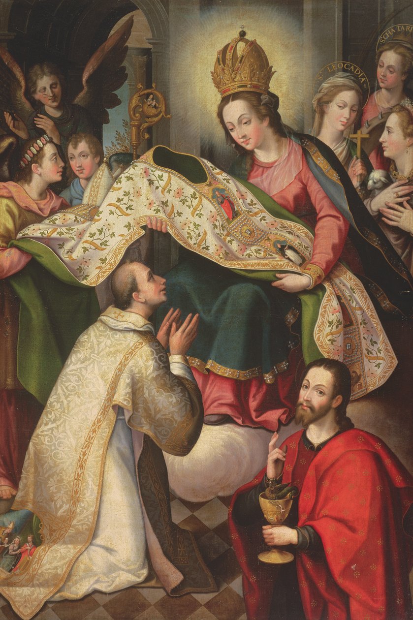 Presentasjon av Cope til St. Ildefonsus, 1600-24 av Diego de Aguilar