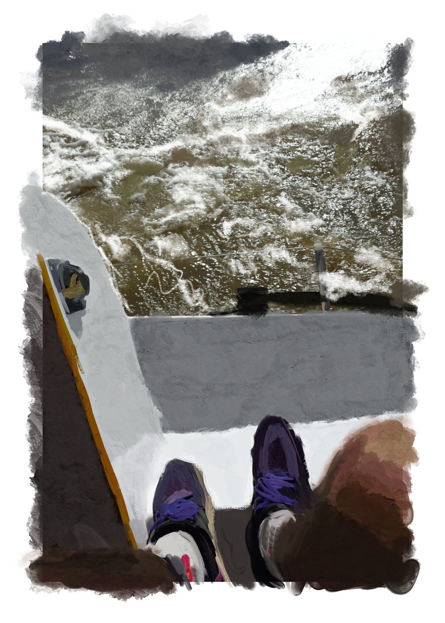 Escorada, 2022 (digitalt kunstverk laget på iPad) av Diego Beyro