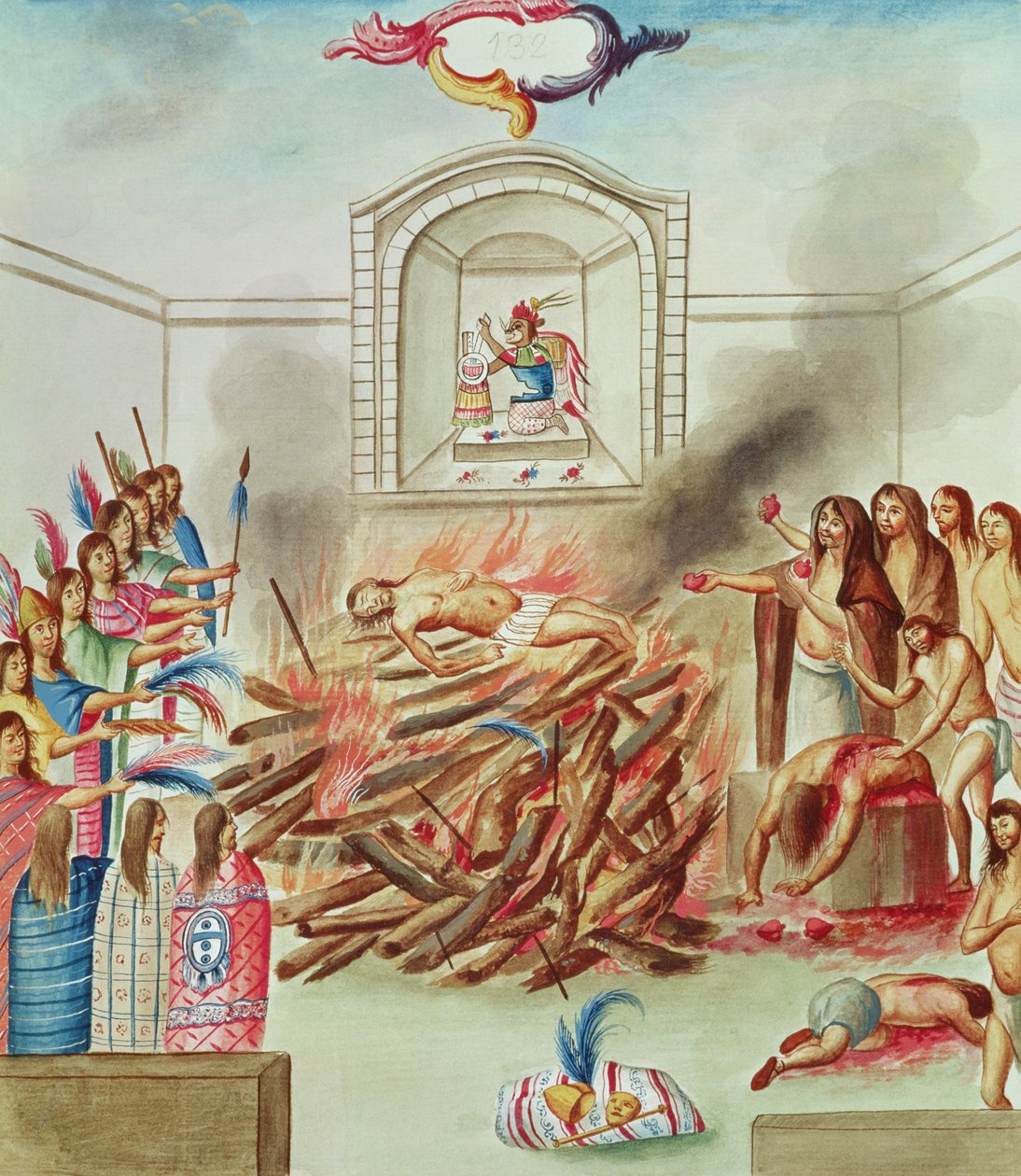 Tome 3 fol. 132, A Human Sacrifice, fra 