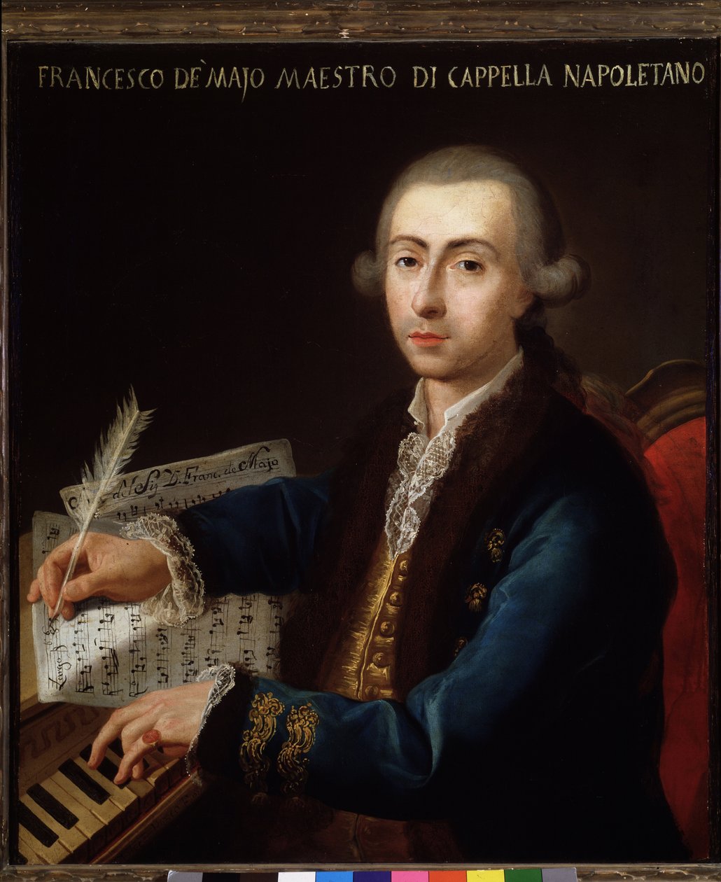 Portrett av Gian Francesco de Majo (1732-1770) italiensk komponist av Diego Pesco
