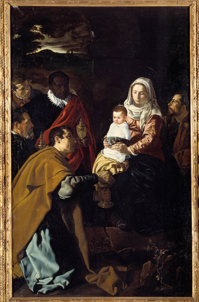 Tilbedelse av de vise menn. Maleri av Diego Rodriguez de Silva y Velasquez (1599-1660) av Diego Velázquez