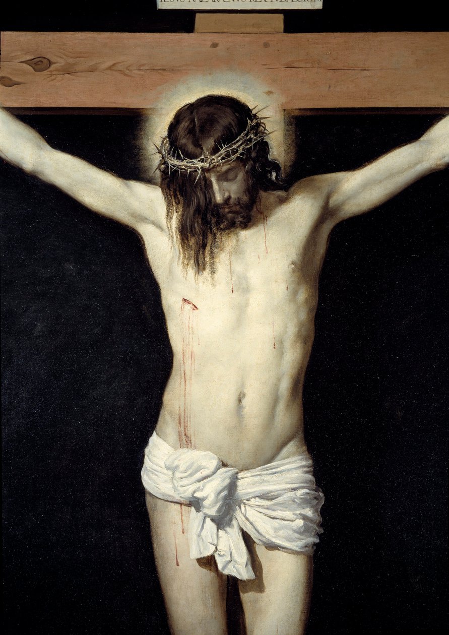 Kristus korsfester detalj. Maleri av Diego Rodriguez de Silva y Velasquez (1599-1660) av Diego Velázquez
