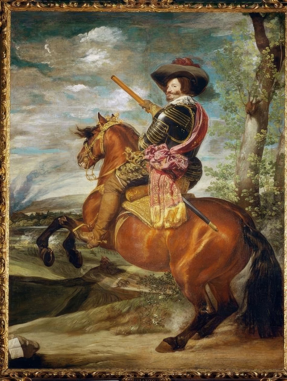 grev hertug av Olivares zu Pferde av Diego Velázquez