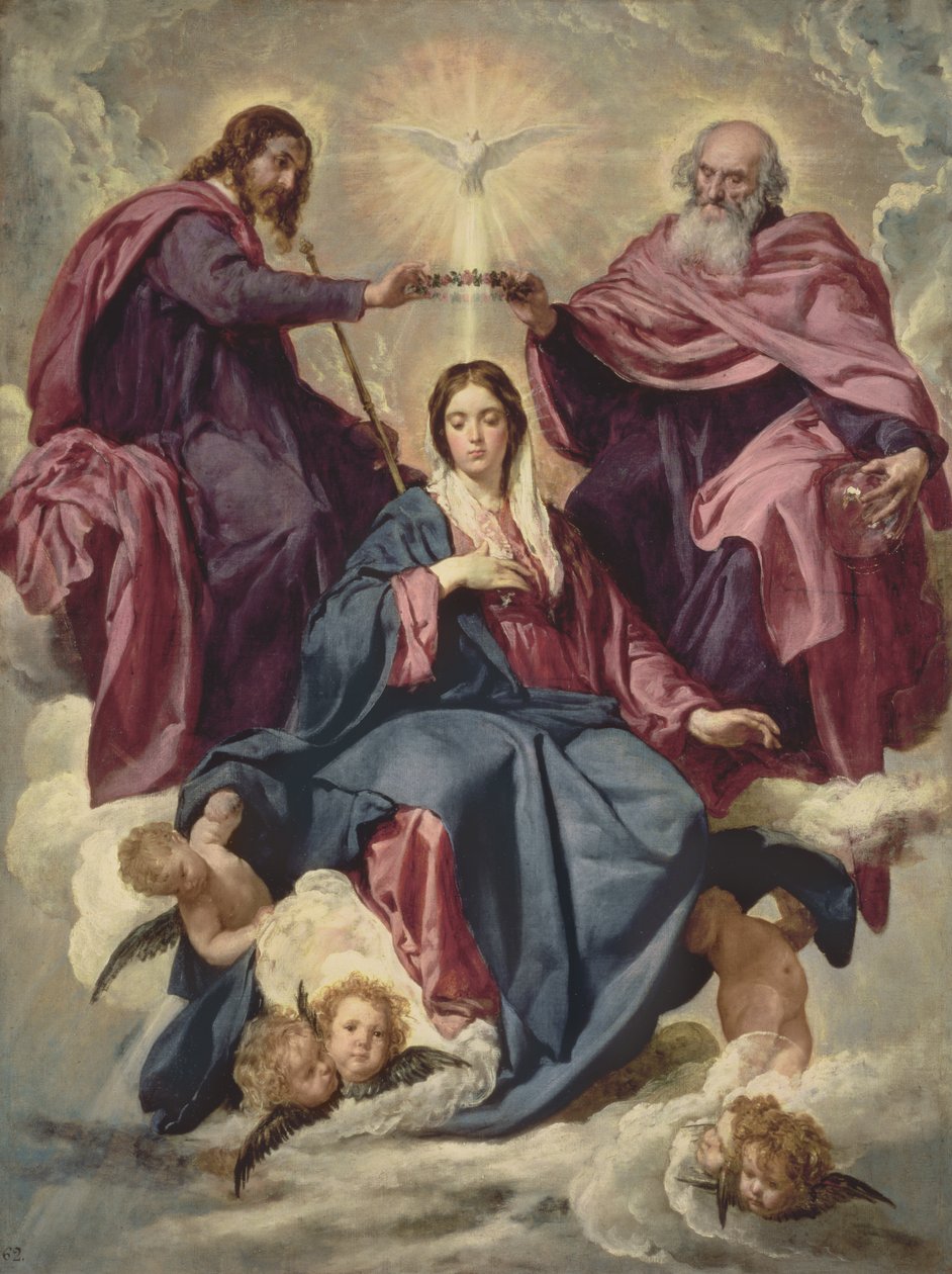 Coronation of the Virgin, ca. 1641-42 (olje på lerret) av Diego Velázquez