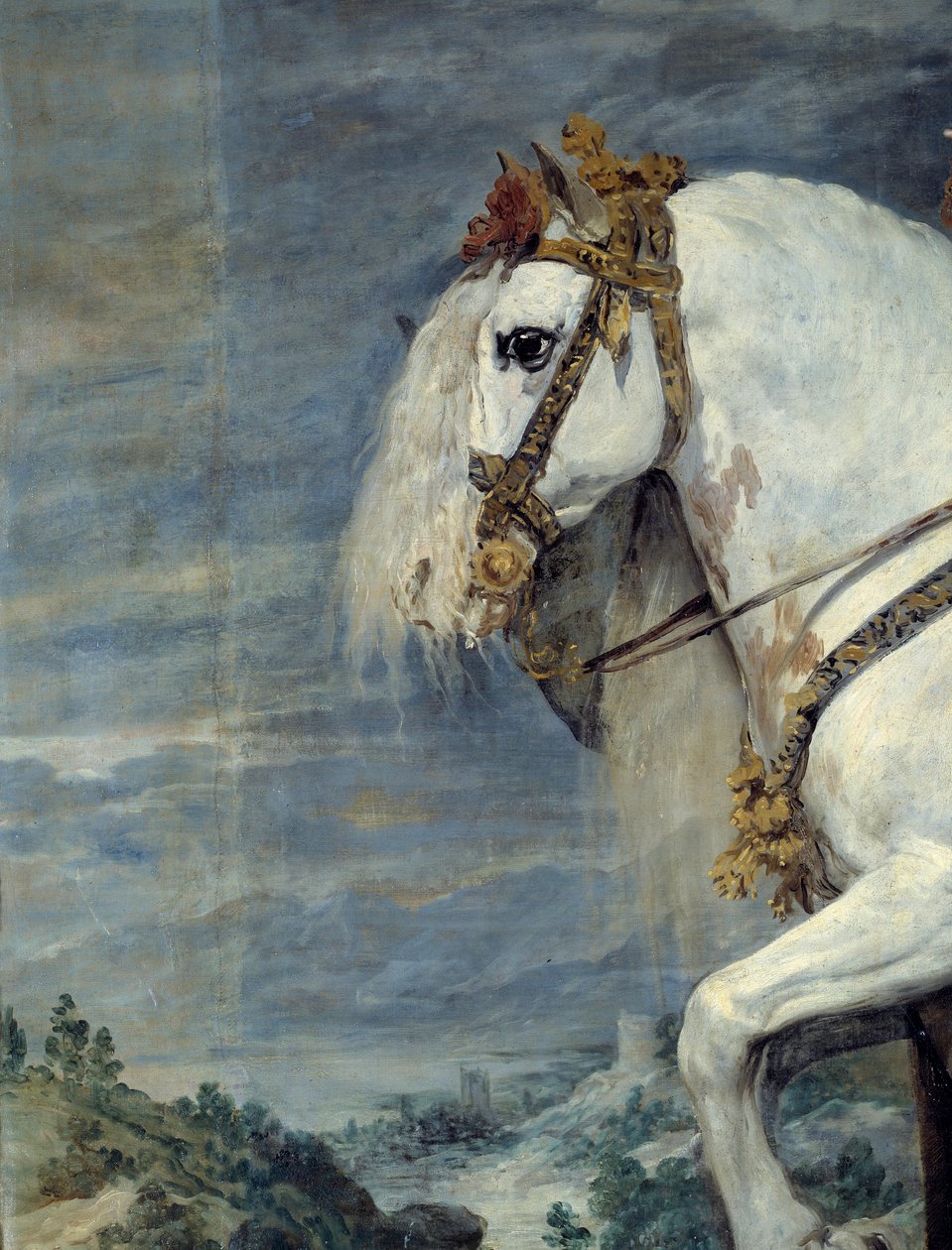 Rytterportrett av Isabelle av Frankrike (1602-1644), kone til Filip IV av Spania i 1616 Detalj. Maleri av Diego Velasquez (1599-1660) 1635 Søn. 3,01x3,14 m Madrid, Musee du Prado av Diego Velázquez