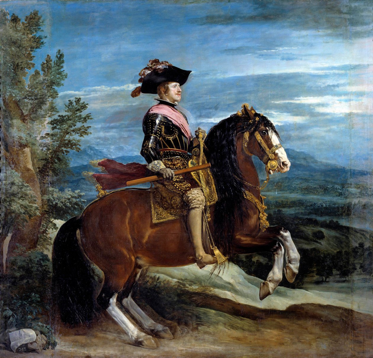 Rytterportrett av kong Filip IV (1605-1665) Maleri av Diego Rodriguez de Silva y Velasquez (1599-1660) av Diego Velázquez