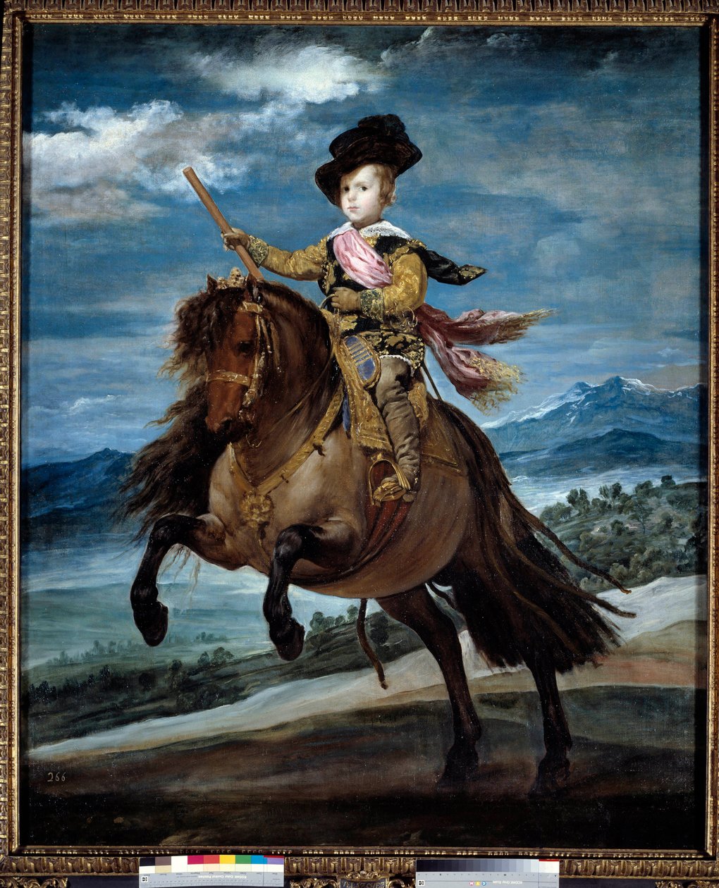 Rytterportrett av prins Baltasar Carlos (1629-1646). Maleri av Diego Rodriguez de Silva y Velasquez (1599-1660) av Diego Velázquez