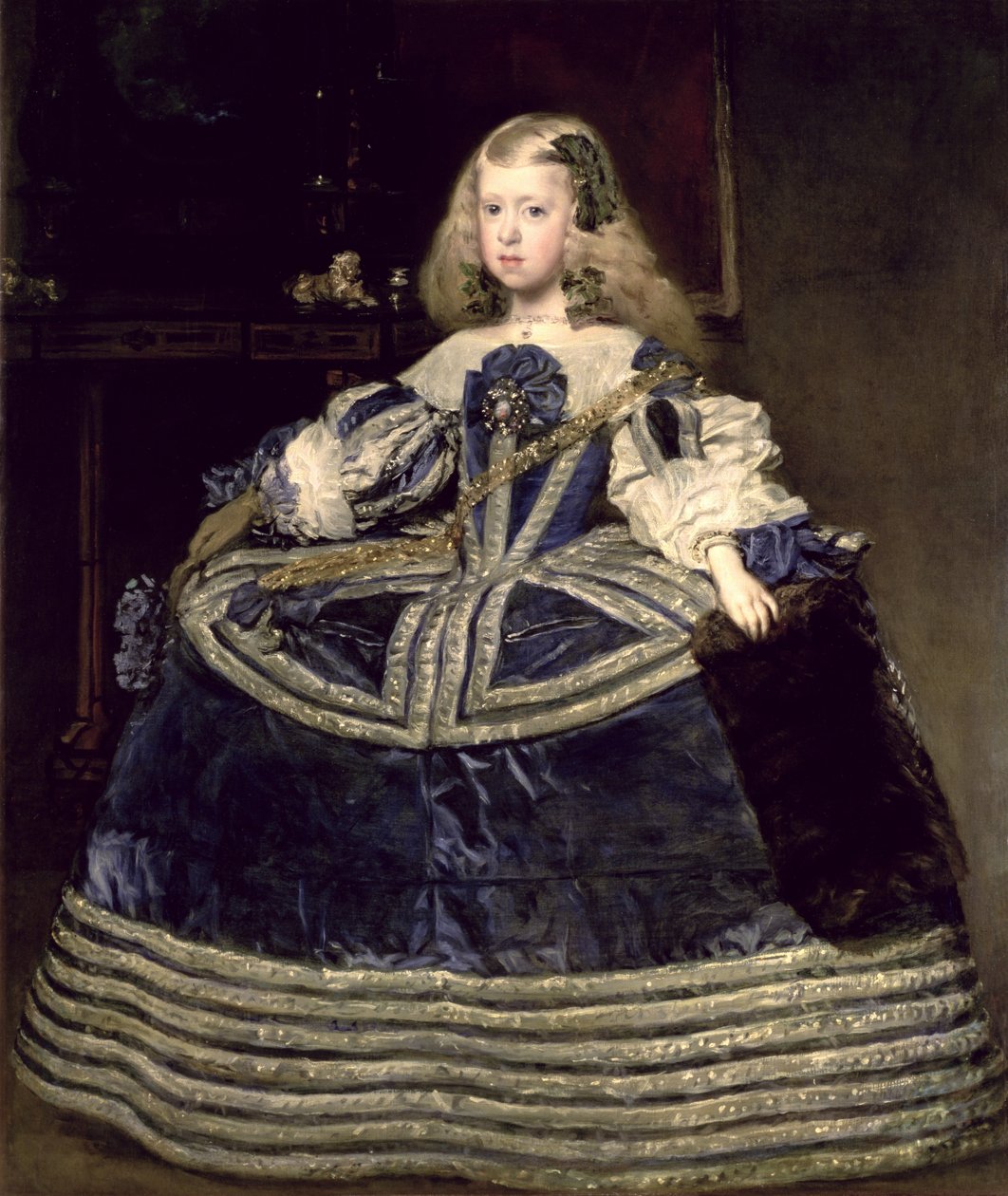 Infanta Margarita Teresa i en blå kjole av Diego Velázquez