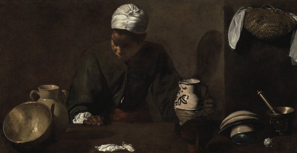 Kjøkkenscene, 1618-20 av Diego Velázquez