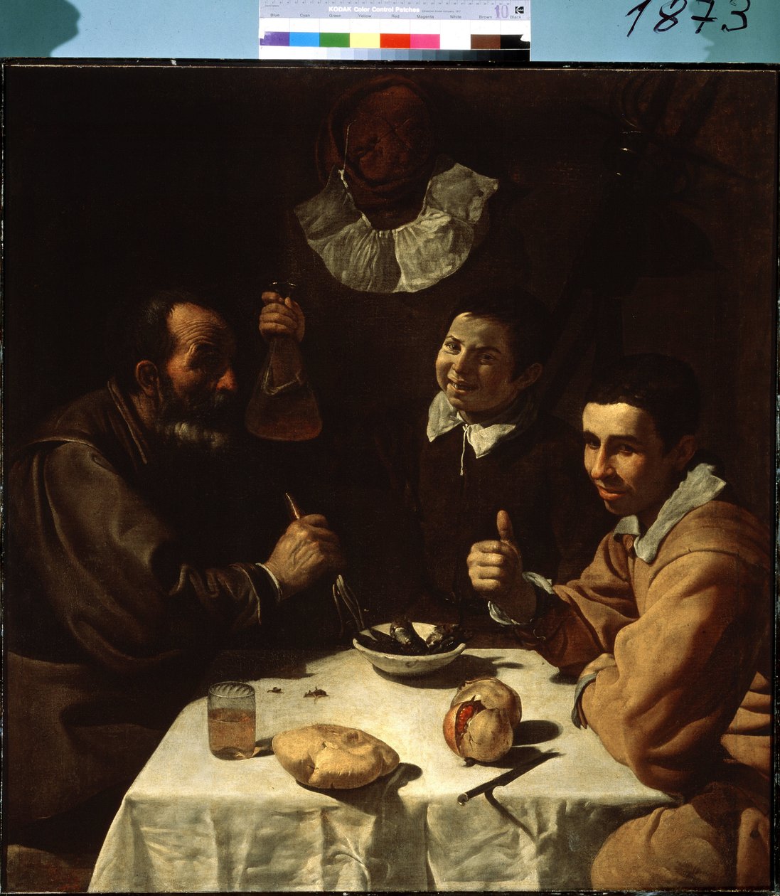 Måltidet (lunsj). Maleri av Diego Velasquez (1599-1660). Olje på lerret av Diego Velázquez