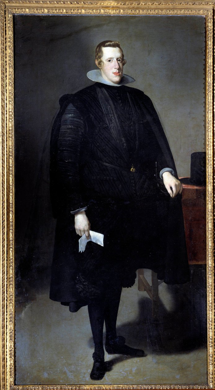 Portrett til fots av Filip IV (1605 - 1665). Maleri av Diego Rodriguez de Silva y Velasquez (1599-1660) av Diego Velázquez