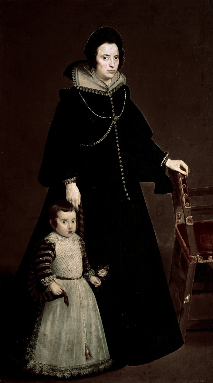Portrett av Doña Antonia de Ipeñarrieta med sin sønn, ca. 1631 (olje på lerret) av Diego Rodriguez de Silva y Velazquez