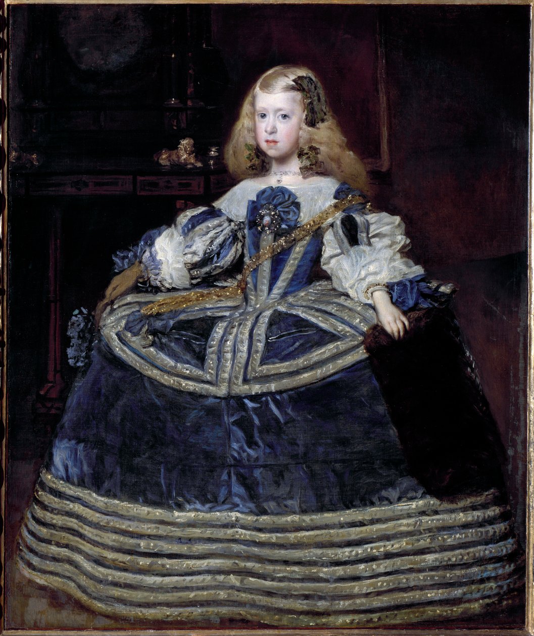 Portrett av Margaret Teresa, infanta av Spania og keiserinne av Det hellige romerske rike (olje på lerret av Diego Velázquez