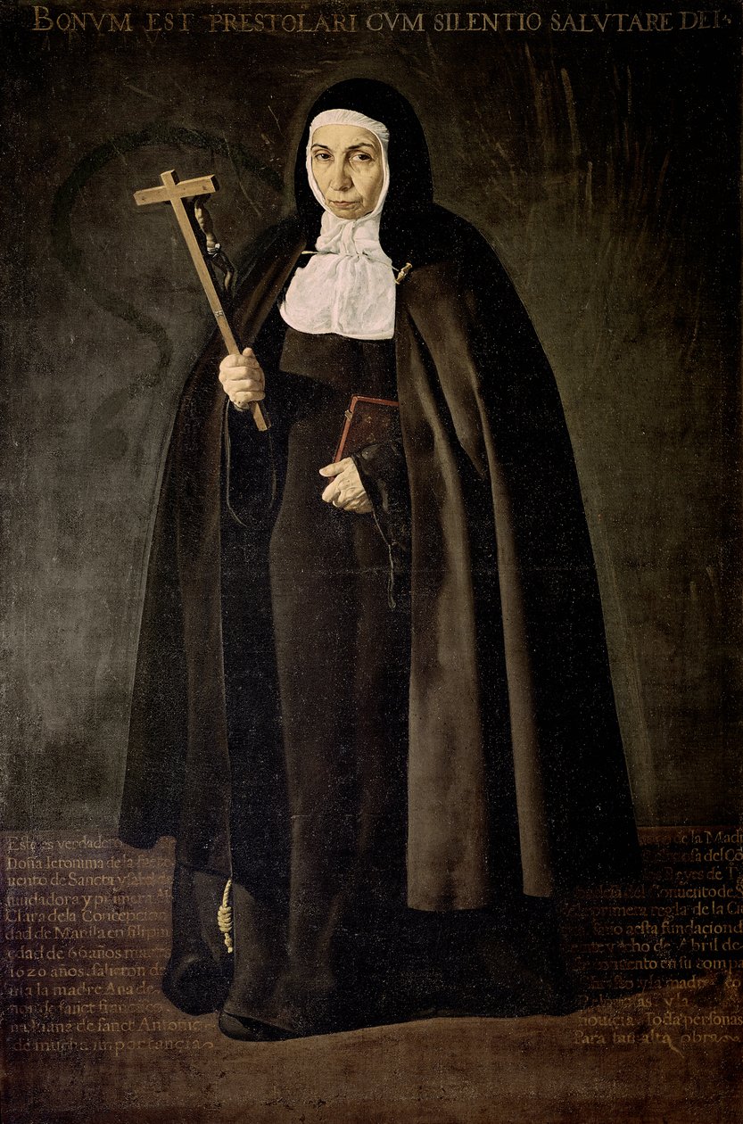 Portrett av mor Jeronima de la Fuente av Diego Rodriguez de Silva y Velazquez