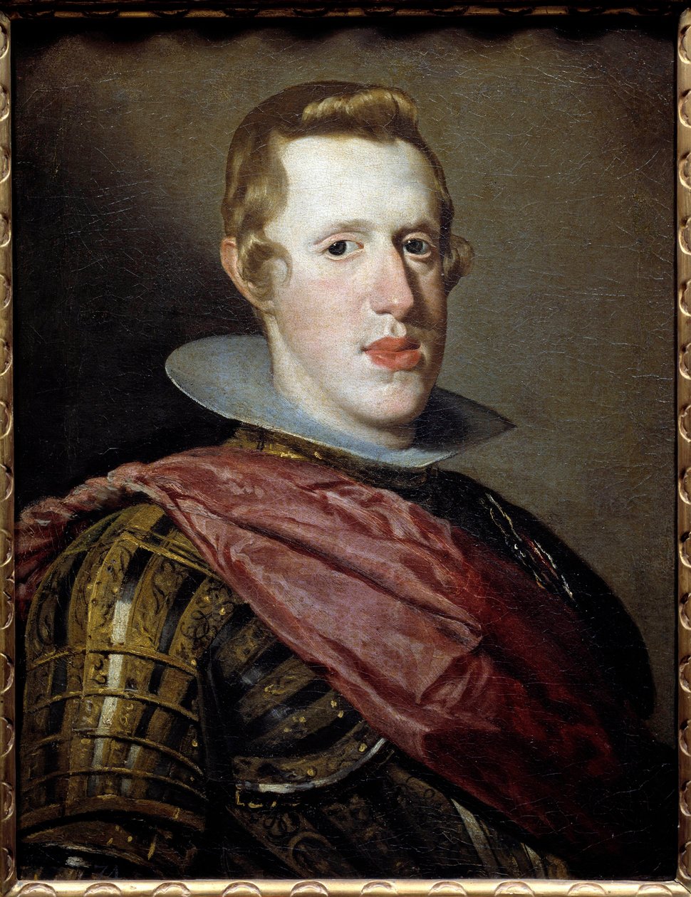 Portrett av Filip IV (1605-1665), konge av Spania. Maleri av Diego Rodriguez de Silva y Velasquez (1599-1660) av Diego Velázquez