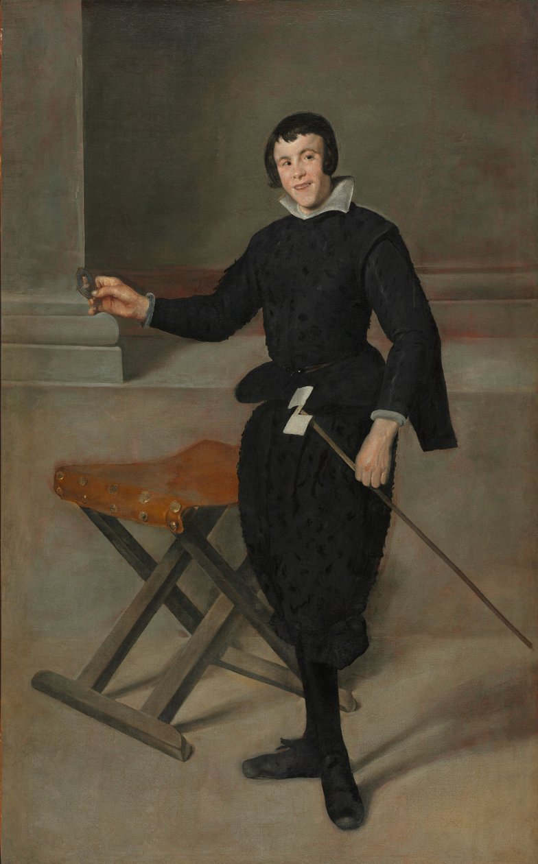 Portrett av narren Calabazas, ca. 1631-1632 av Diego Velázquez