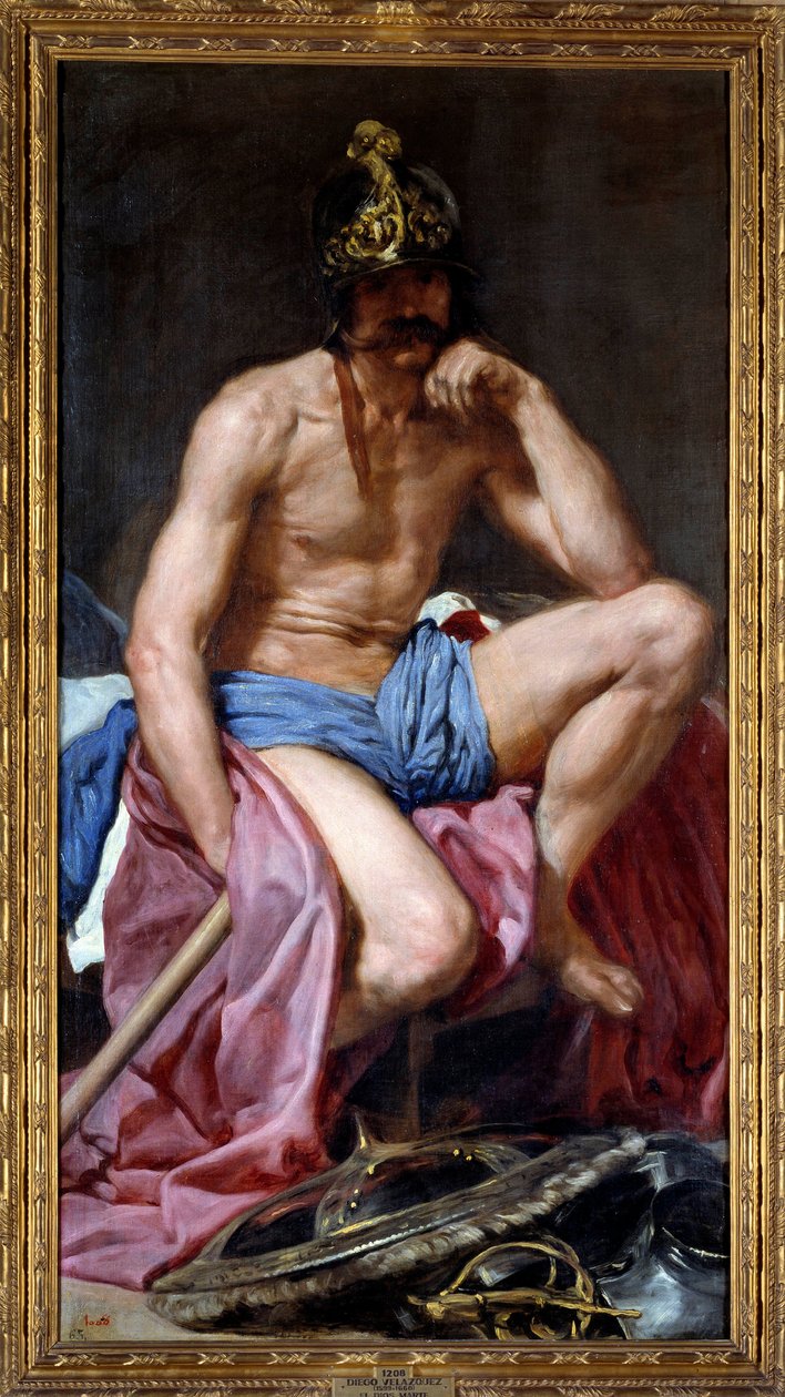 Krigsguden Mars. Maleri av Diego Rodriguez de Silva og Velasquez (1599-1660) av Diego Velázquez