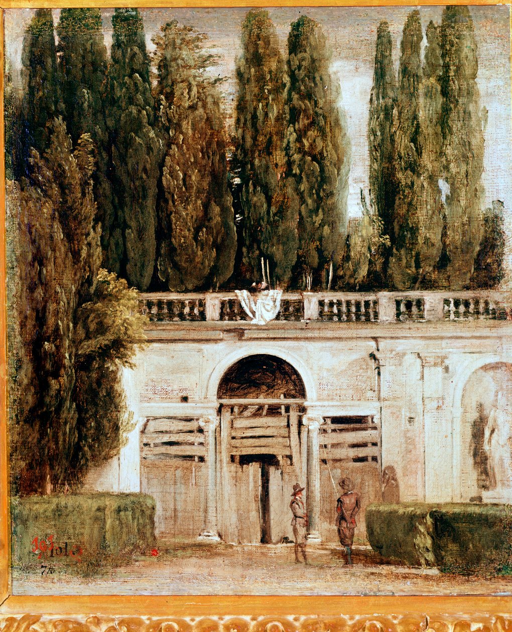 Utsikt over Medicis-villaens hage (olje på lerret, ca. 1649) av Diego Velázquez