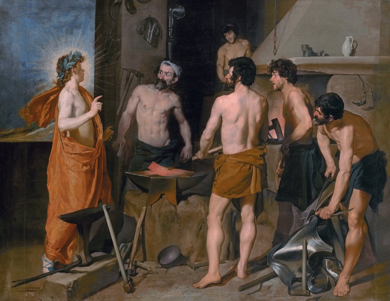Apollo i Vulcans smia av Diego Velázquez