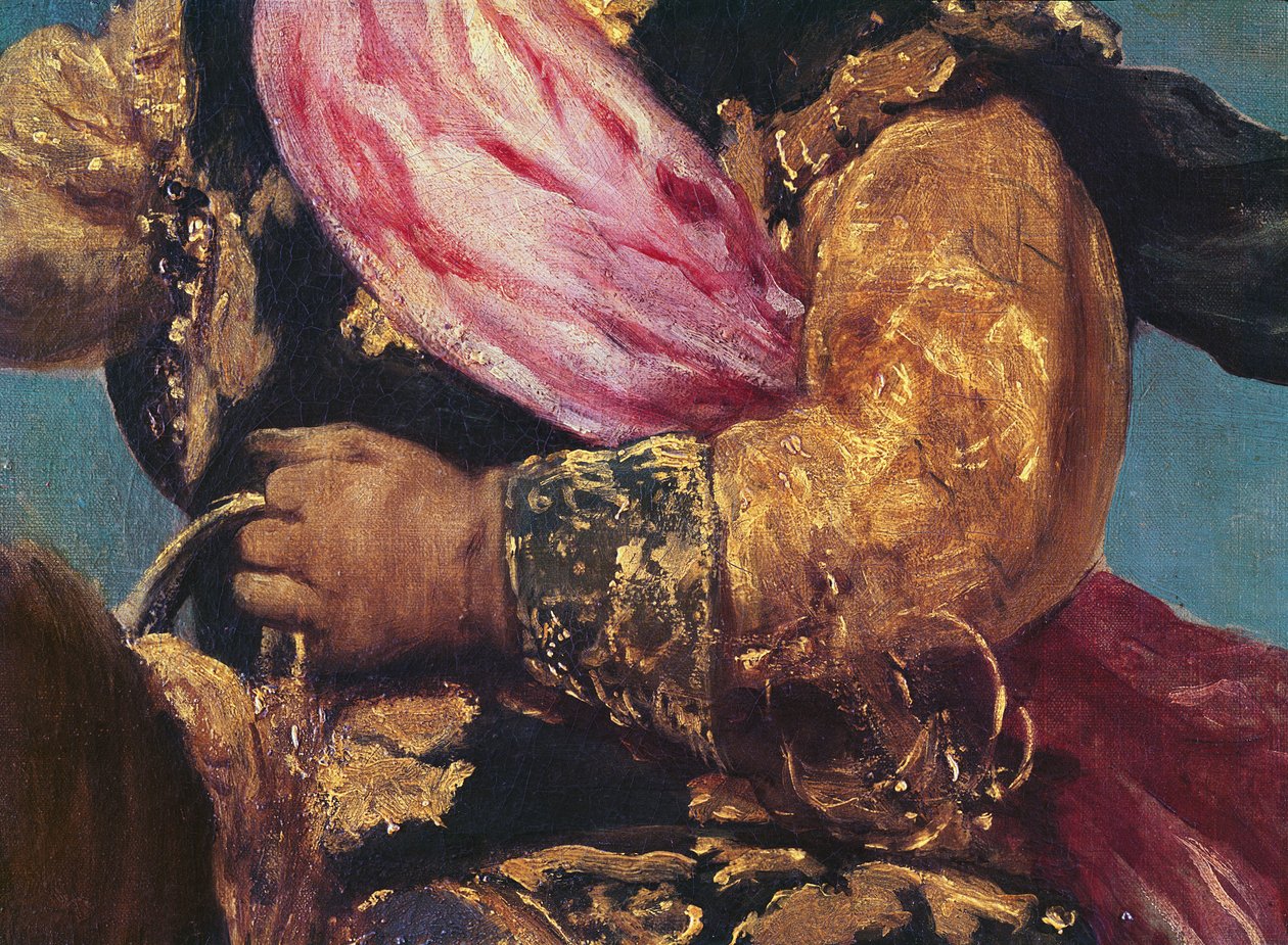 Detalj av prins Balthasar Carlos til hest, ca. 1635-36 (detalj av 835) av Diego Velázquez