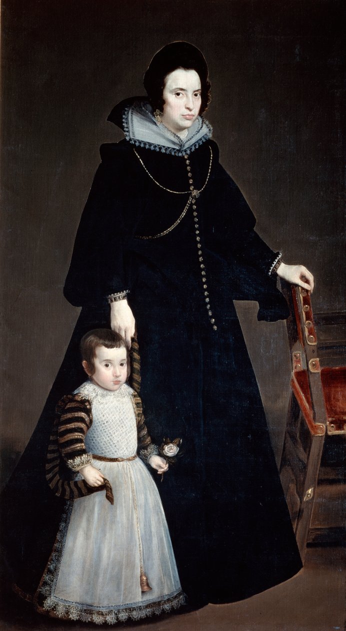 Dona Antonia Ifenarrietta og hennes sønn, 1631 av Diego Velázquez
