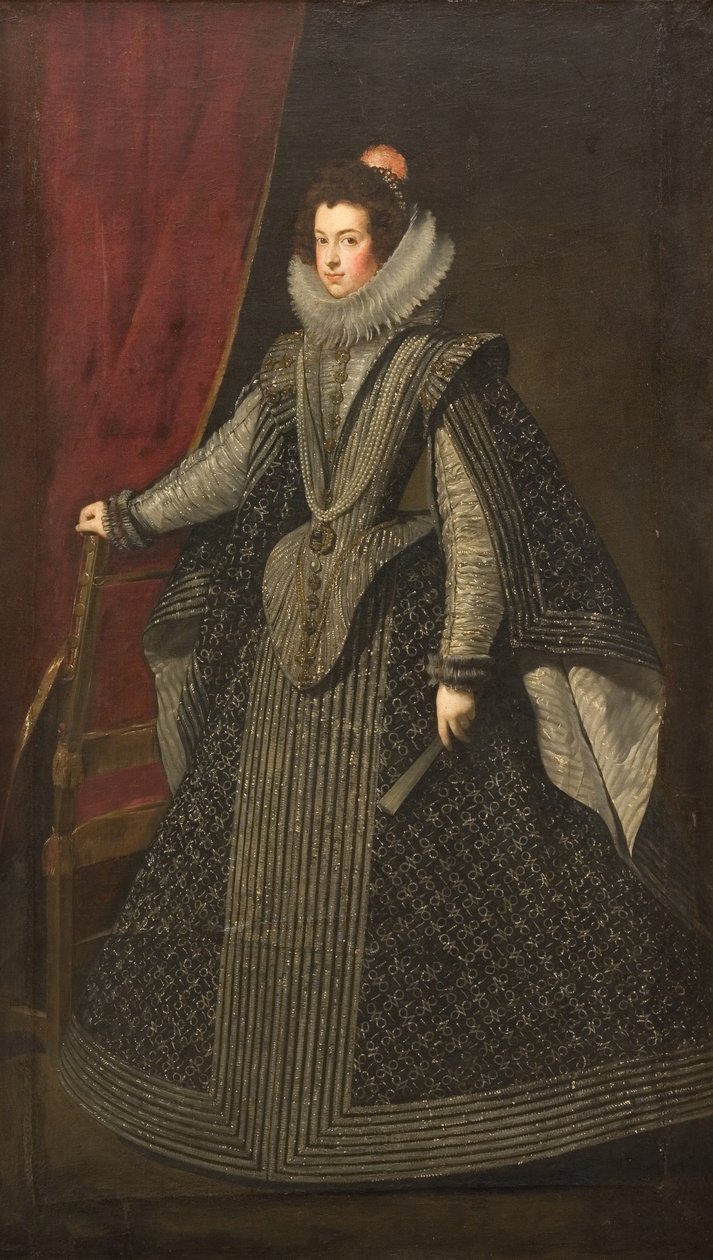 Portrett av Elisabeth av Frankrike 1602-1644, dronningkonsort av Spania, 1630-årene. av Diego Velázquez